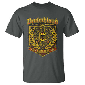 German Heritage Pride T Shirt Deutschland Stolz Treue Tradition Meine Heimat Meine Liebe TS11 Dark Heather Print Your Wear