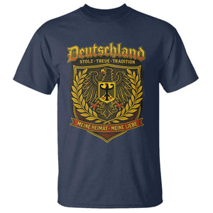 German Heritage Pride T Shirt Deutschland Stolz Treue Tradition Meine Heimat Meine Liebe TS11 Navy Print Your Wear