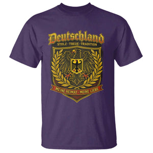 German Heritage Pride T Shirt Deutschland Stolz Treue Tradition Meine Heimat Meine Liebe TS11 Purple Print Your Wear