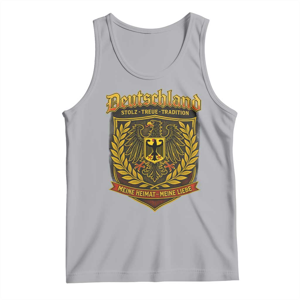 German Heritage Pride Tank Top Deutschland Stolz Treue Tradition Meine Heimat Meine Liebe TS11 Athletic Heather Print Your Wear