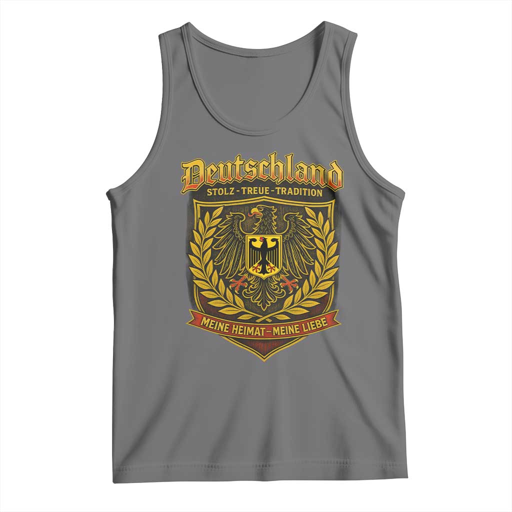 German Heritage Pride Tank Top Deutschland Stolz Treue Tradition Meine Heimat Meine Liebe TS11 Black Heather Print Your Wear