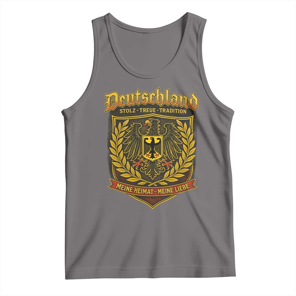 German Heritage Pride Tank Top Deutschland Stolz Treue Tradition Meine Heimat Meine Liebe TS11 Deep Heather Print Your Wear
