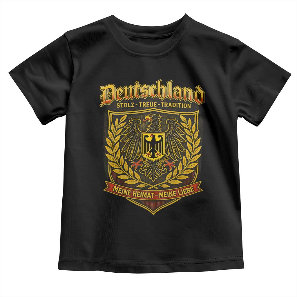 German Heritage Pride Toddler T Shirt Deutschland Stolz Treue Tradition Meine Heimat Meine Liebe TS11 Black Print Your Wear