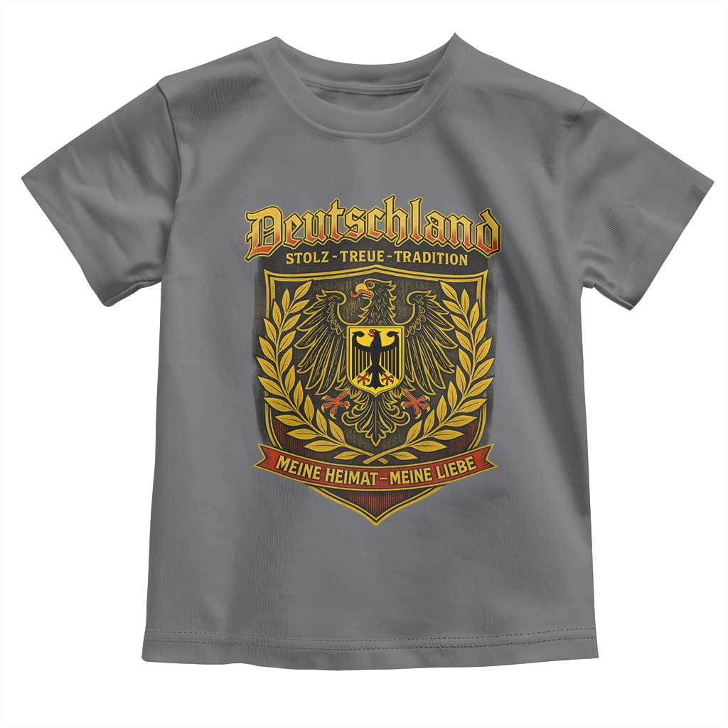 German Heritage Pride Toddler T Shirt Deutschland Stolz Treue Tradition Meine Heimat Meine Liebe TS11 Charcoal Print Your Wear