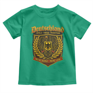 German Heritage Pride Toddler T Shirt Deutschland Stolz Treue Tradition Meine Heimat Meine Liebe TS11 Irish Green Print Your Wear