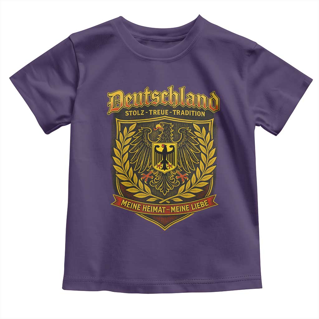German Heritage Pride Toddler T Shirt Deutschland Stolz Treue Tradition Meine Heimat Meine Liebe TS11 Purple Print Your Wear