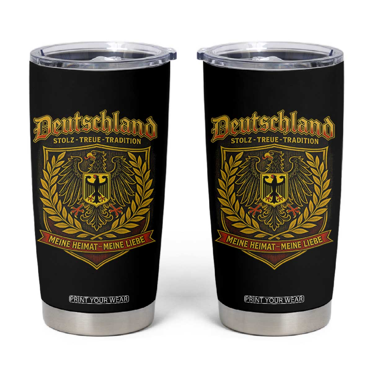 German Heritage Pride Tumbler Cup Deutschland Stolz Treue Tradition Meine Heimat Meine Liebe TS11 Black Print Your Wear
