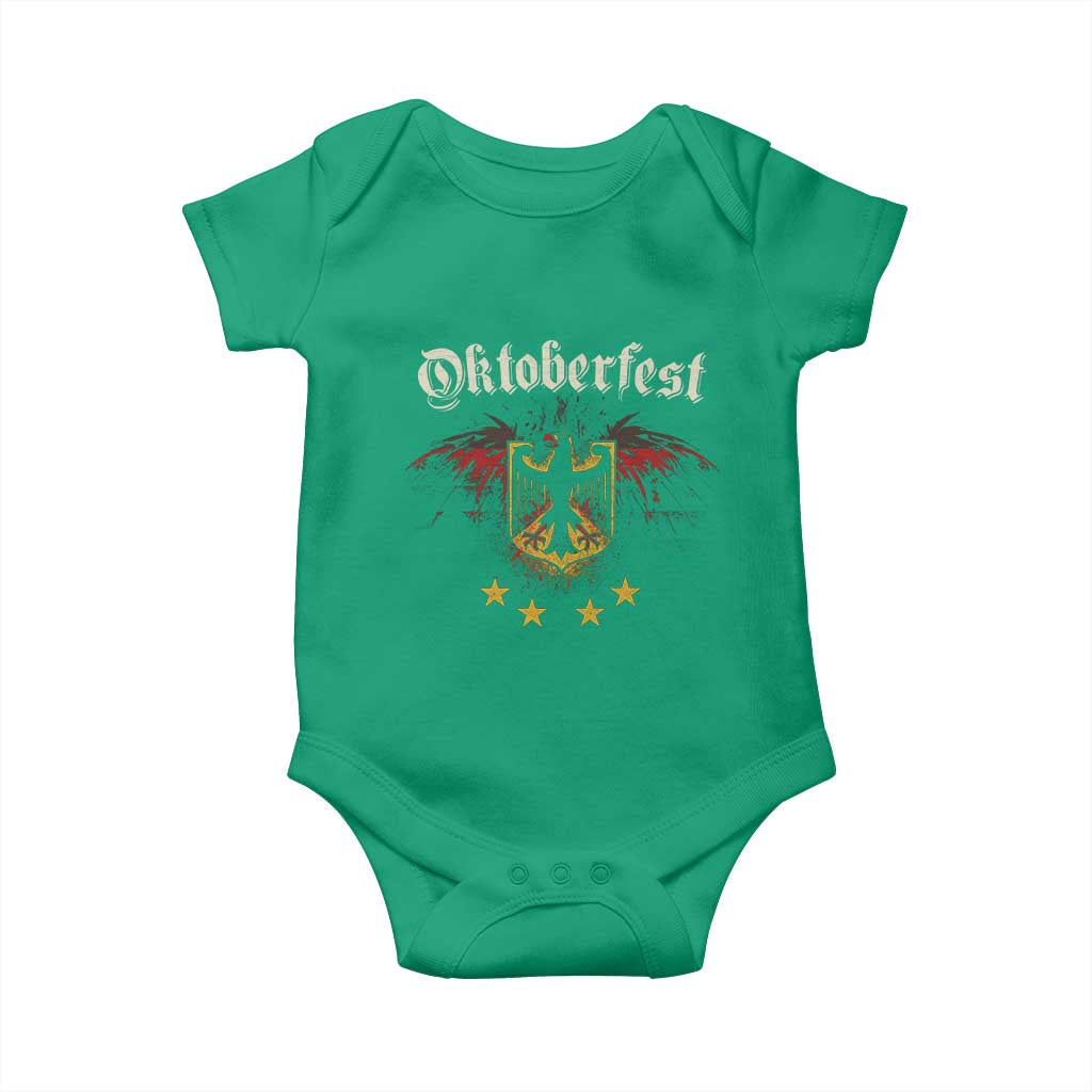 Oktoberfest German Drinking Festival Baby Onesie Bundesadler Coat of Arms Star TS11 Irish Green Print Your Wear