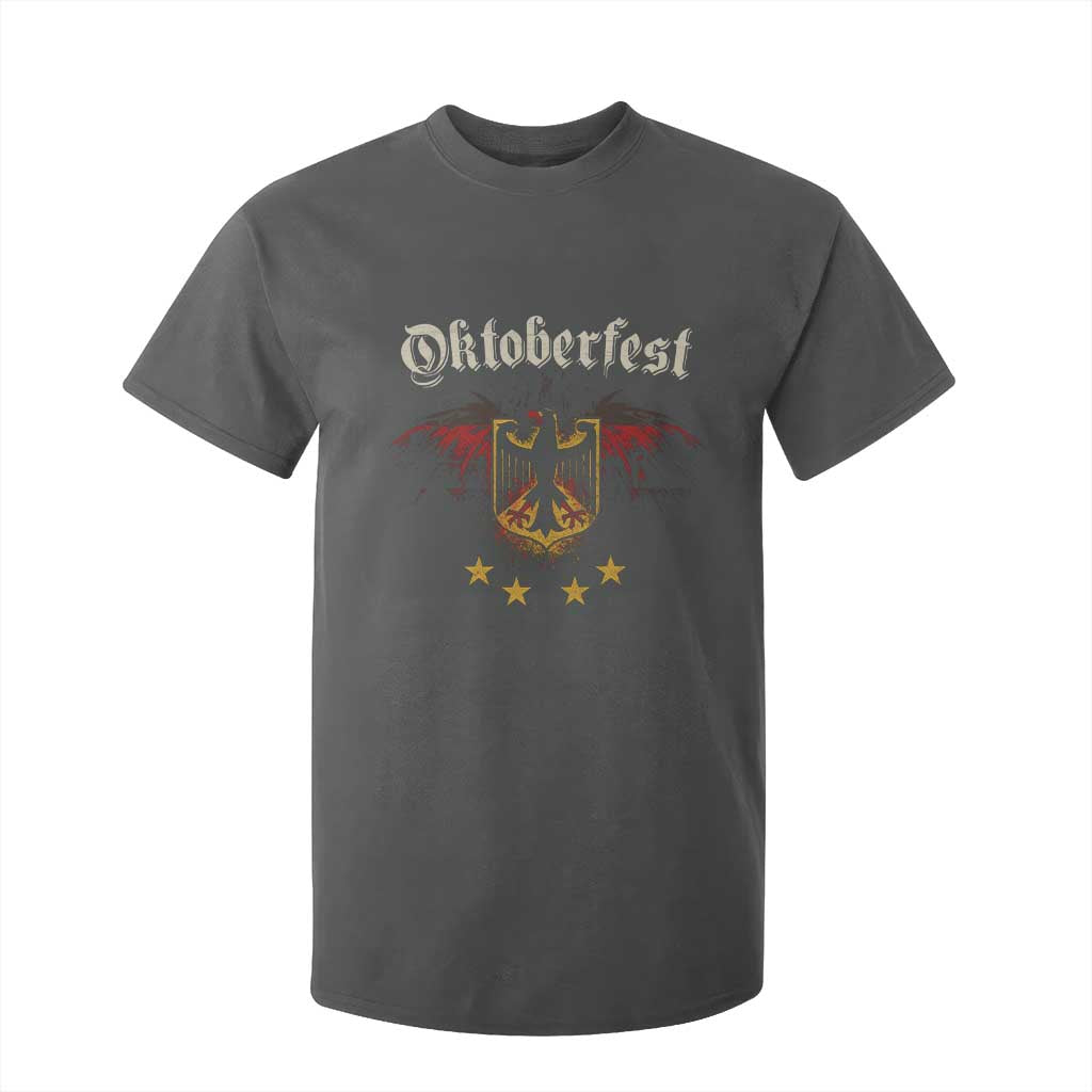 Oktoberfest German Drinking Festival T Shirt For Kid Bundesadler Coat of Arms Star TS11 Dark Heather Print Your Wear