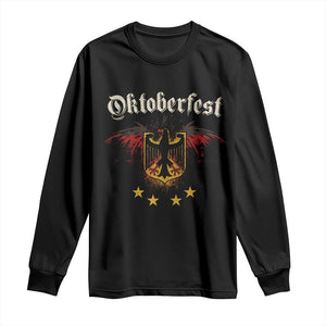 Oktoberfest German Drinking Festival Long Sleeve Shirt Bundesadler Coat of Arms Star TS11 Black Print Your Wear
