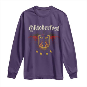 Oktoberfest German Drinking Festival Long Sleeve Shirt Bundesadler Coat of Arms Star TS11 Purple Print Your Wear