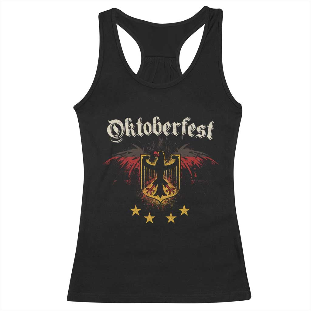Oktoberfest German Drinking Festival Racerback Tank Top Bundesadler Coat of Arms Star TS11 Black Print Your Wear