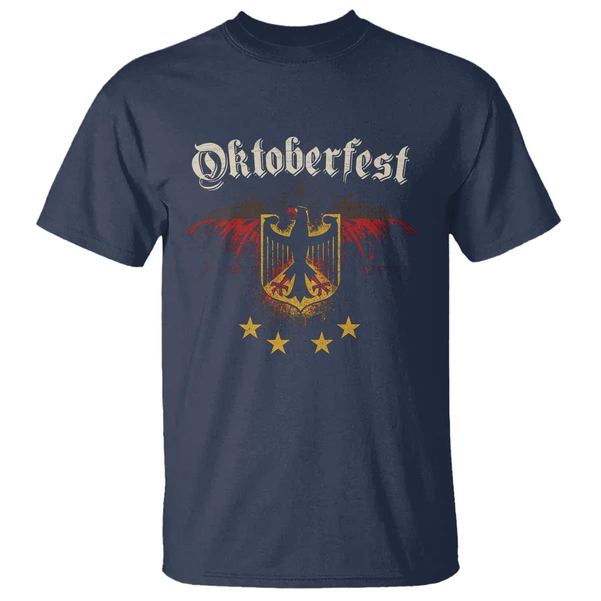 Oktoberfest German Drinking Festival T Shirt Bundesadler Coat of Arms Star TS11 Navy Print Your Wear