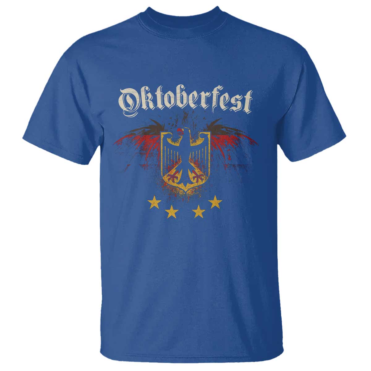Oktoberfest German Drinking Festival T Shirt Bundesadler Coat of Arms Star TS11 Royal Blue Print Your Wear