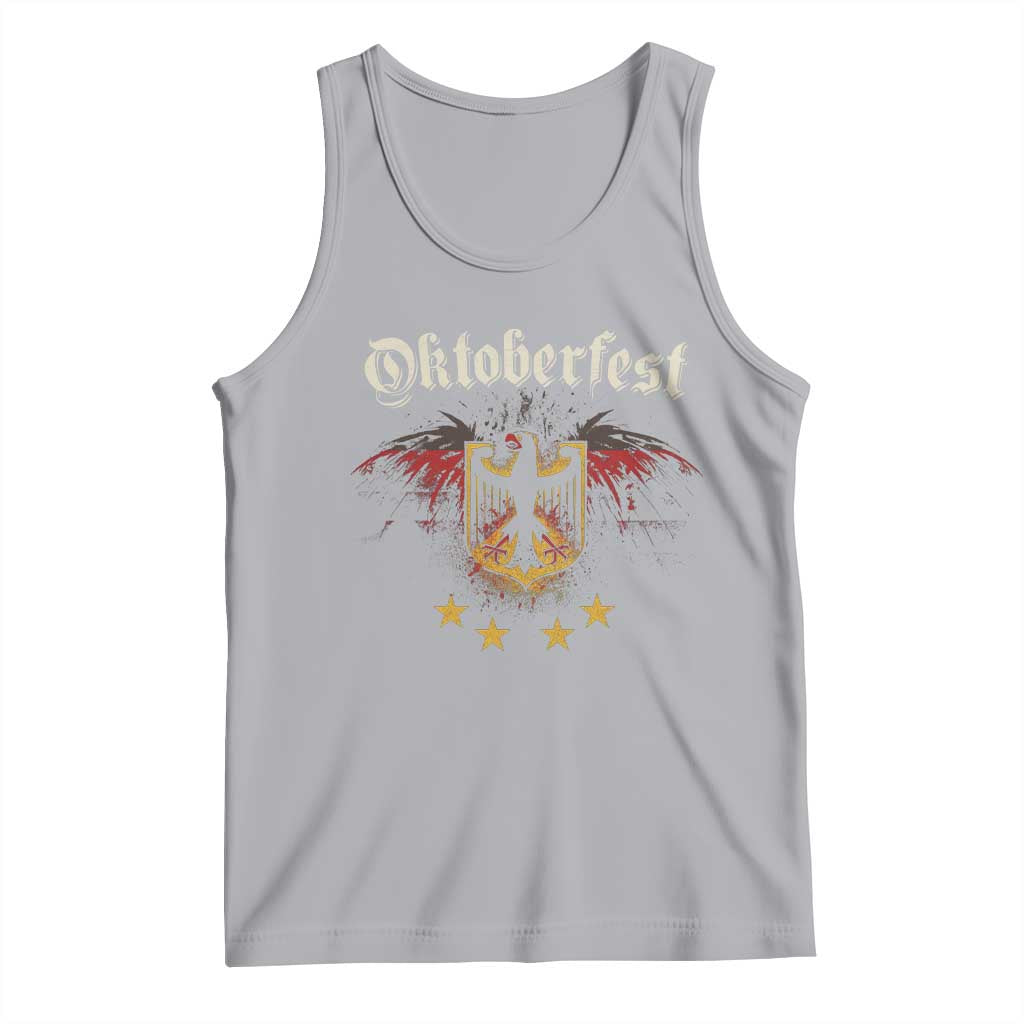 Oktoberfest German Drinking Festival Tank Top Bundesadler Coat of Arms Star TS11 Athletic Heather Print Your Wear
