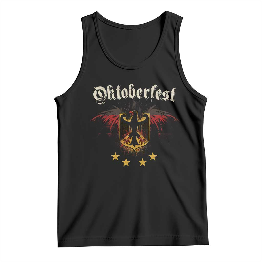 Oktoberfest German Drinking Festival Tank Top Bundesadler Coat of Arms Star TS11 Black Print Your Wear