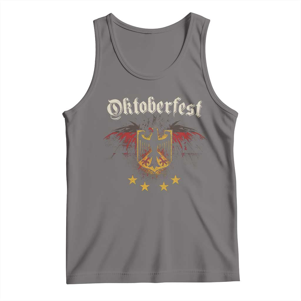 Oktoberfest German Drinking Festival Tank Top Bundesadler Coat of Arms Star TS11 Deep Heather Print Your Wear