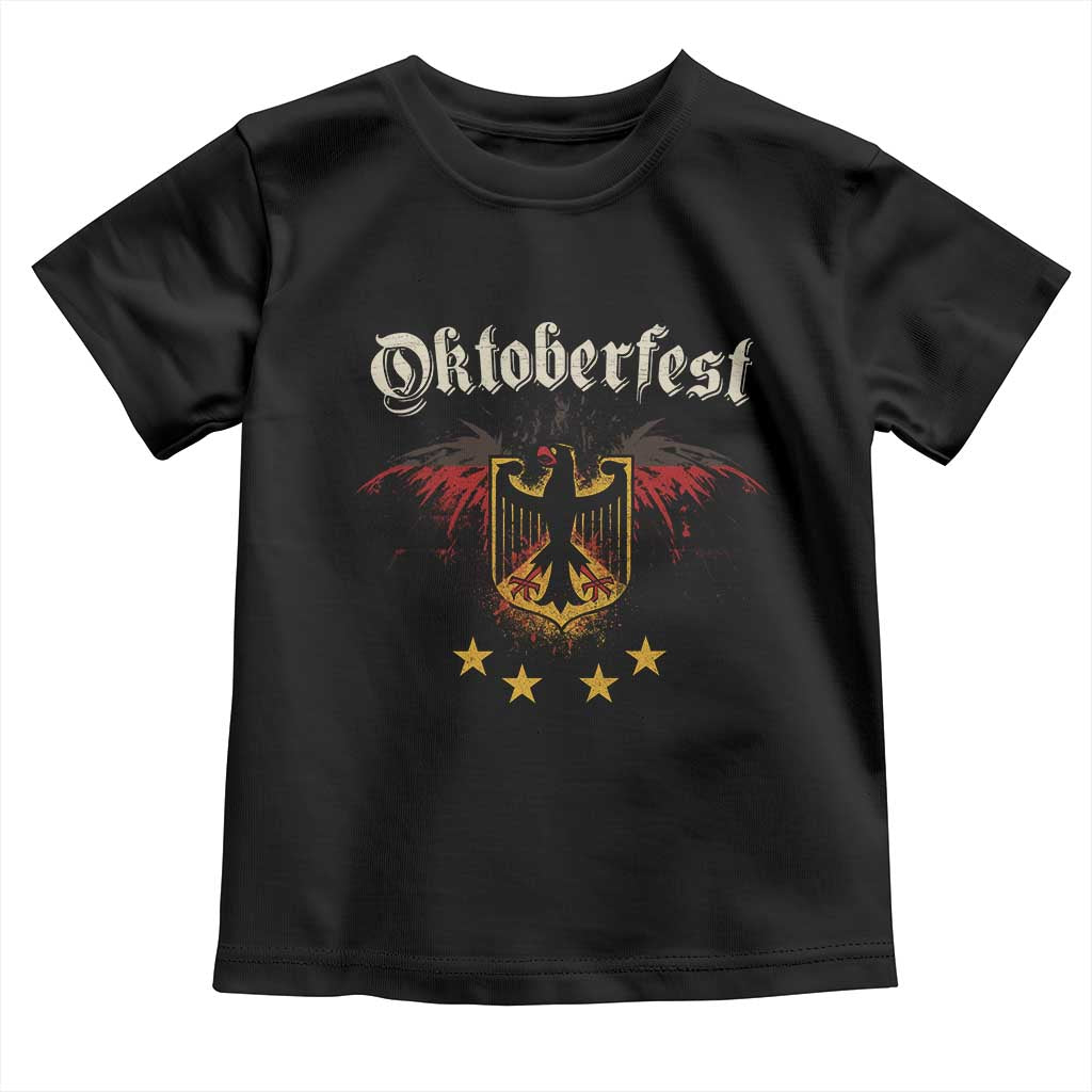 Oktoberfest German Drinking Festival Toddler T Shirt Bundesadler Coat of Arms Star TS11 Black Print Your Wear