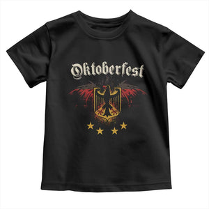 Oktoberfest German Drinking Festival Toddler T Shirt Bundesadler Coat of Arms Star TS11 Black Print Your Wear