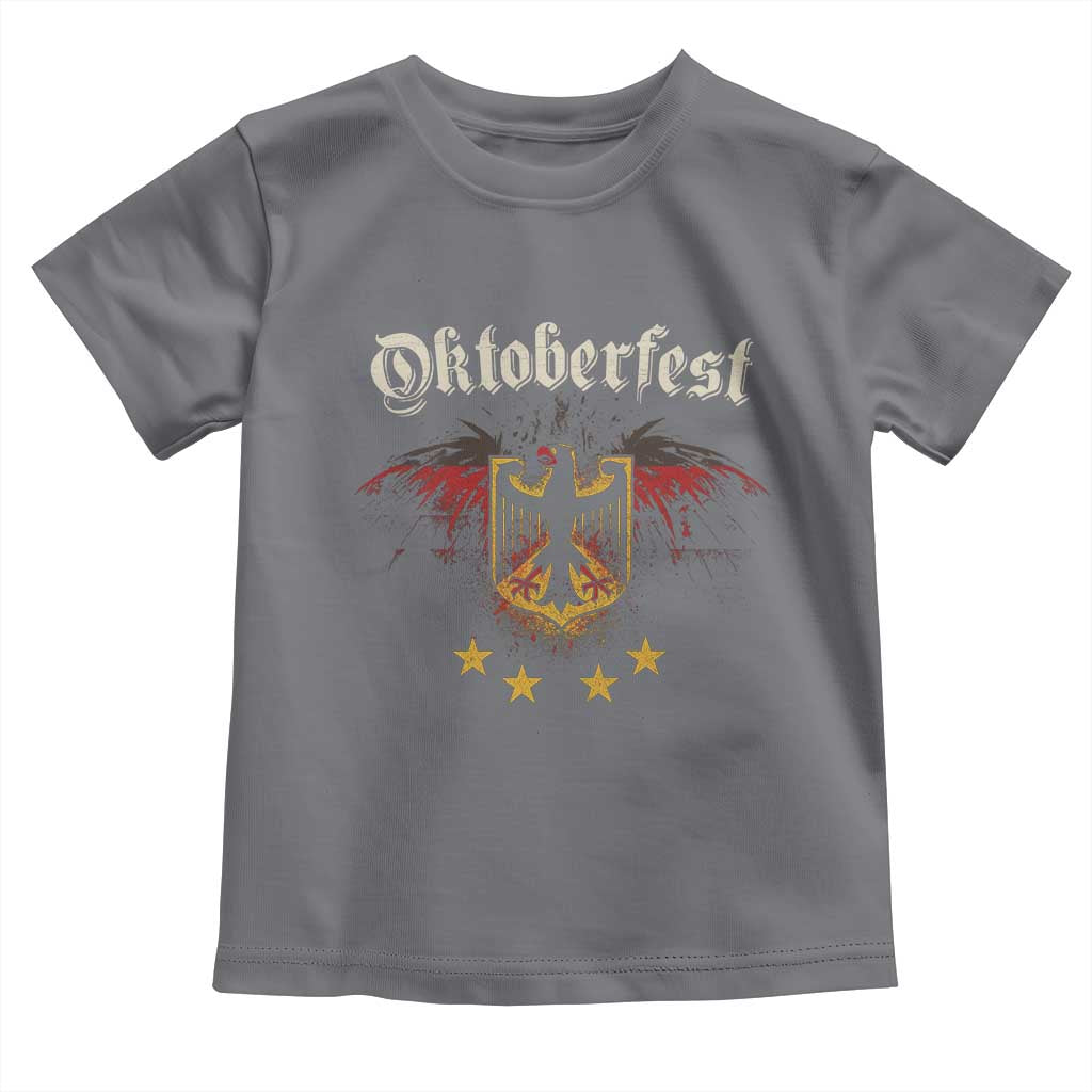 Oktoberfest German Drinking Festival Toddler T Shirt Bundesadler Coat of Arms Star TS11 Charcoal Print Your Wear