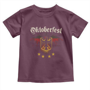 Oktoberfest German Drinking Festival Toddler T Shirt Bundesadler Coat of Arms Star TS11 Maroon Print Your Wear