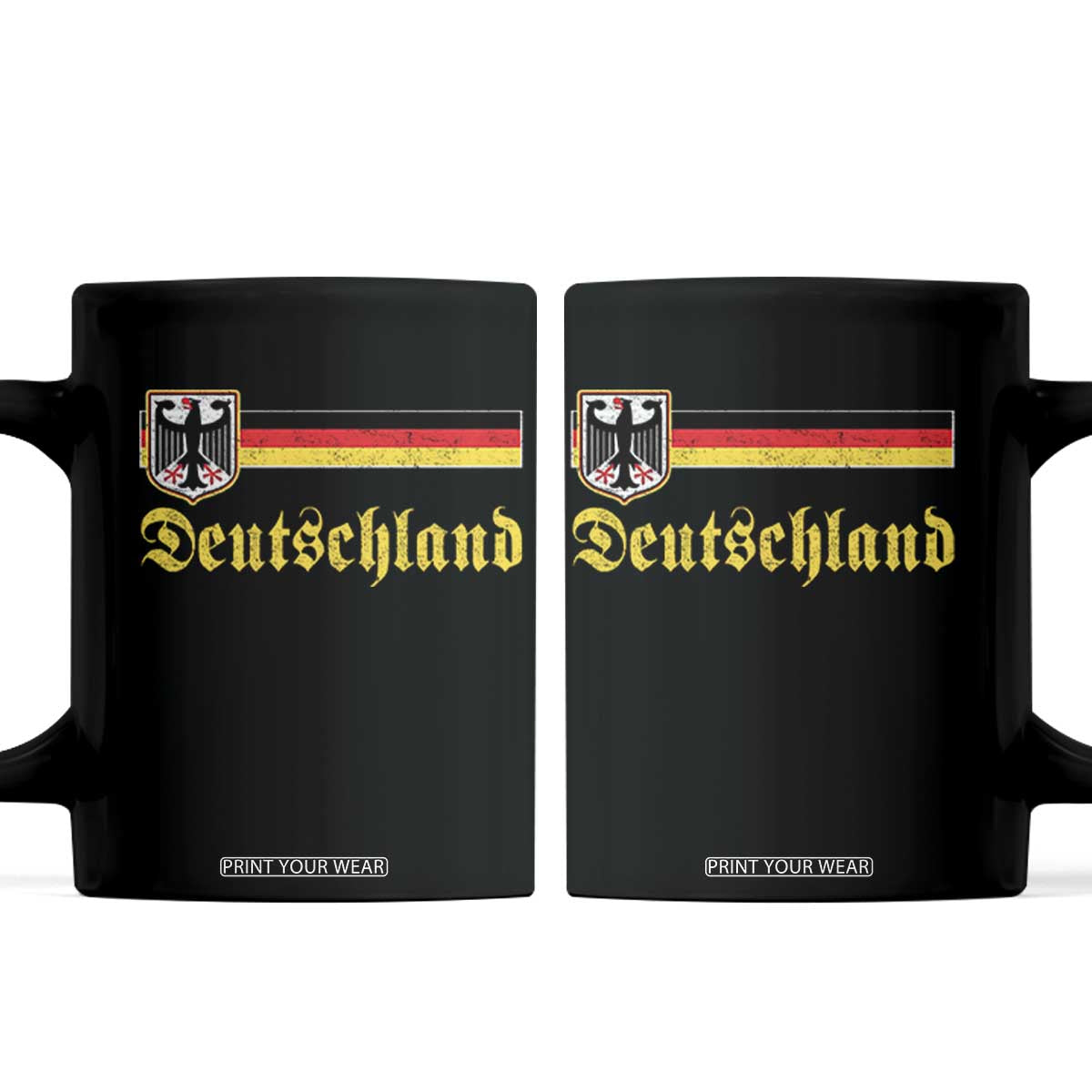 Deutschland German Heritage Pride Coffee Mug Bundesadler Coat of Arms TS11 Black Print Your Wear