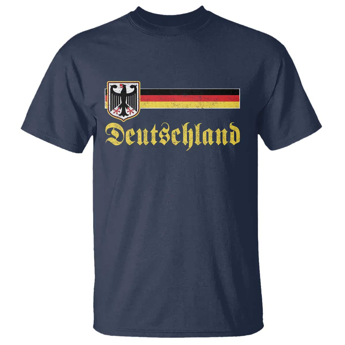 Deutschland German Heritage Pride T Shirt - Bundesadler Coat of Arms Graphic Tee TS11 Navy Print Your Wear