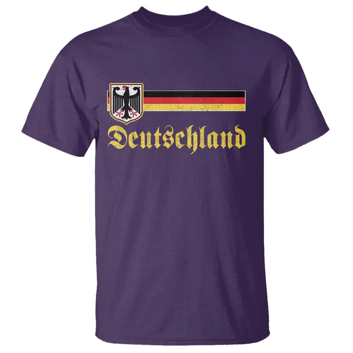 Deutschland German Heritage Pride T Shirt - Bundesadler Coat of Arms Graphic Tee TS11 Purple Print Your Wear