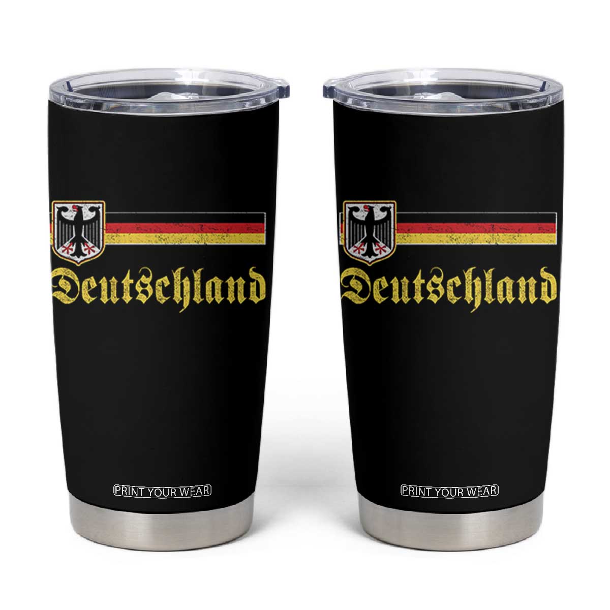 Deutschland German Heritage Pride Tumbler Cup Bundesadler Coat of Arms TS11 Black Print Your Wear