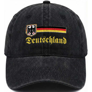 Deutschland German Heritage Pride Washed Cotton Baseball Cap Bundesadler Coat of Arms TS11 Print Your Wear