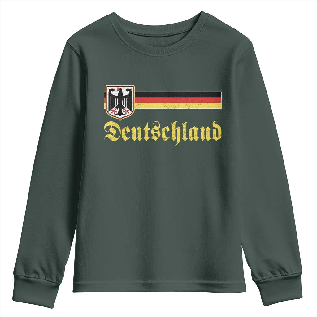 Deutschland German Heritage Pride Youth Sweatshirt Bundesadler Coat of Arms TS11 Dark Forest Green Print Your Wear