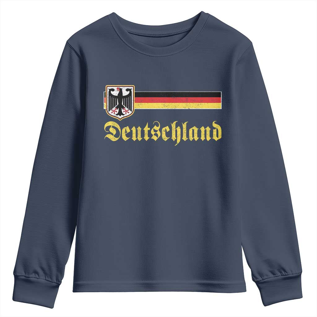 Deutschland German Heritage Pride Youth Sweatshirt Bundesadler Coat of Arms TS11 Navy Print Your Wear