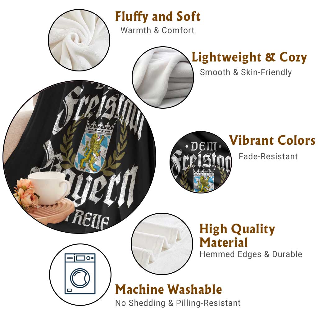 Bayern Bavaria German Throw Blanket Dem Freistaat Bayern Die Treue TS11 Print Your Wear