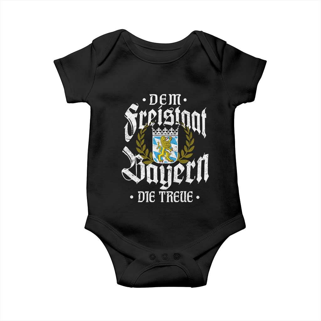 Bayern Bavaria German Baby Onesie Dem Freistaat Bayern Die Treue TS11 Black Print Your Wear