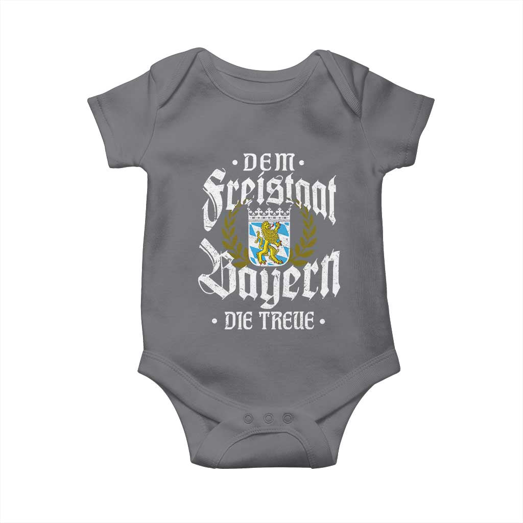 Bayern Bavaria German Baby Onesie Dem Freistaat Bayern Die Treue TS11 Charcoal Print Your Wear