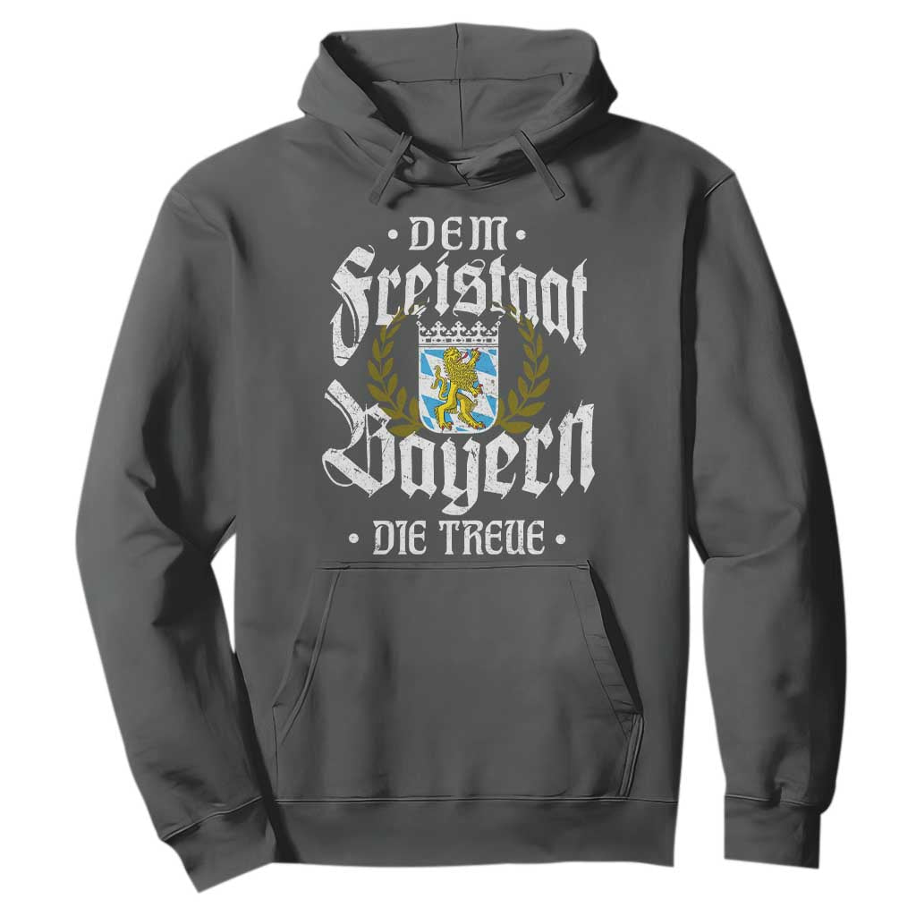 Bayern Bavaria German Hoodie Dem Freistaat Bayern Die Treue TS11 Dark Heather Print Your Wear