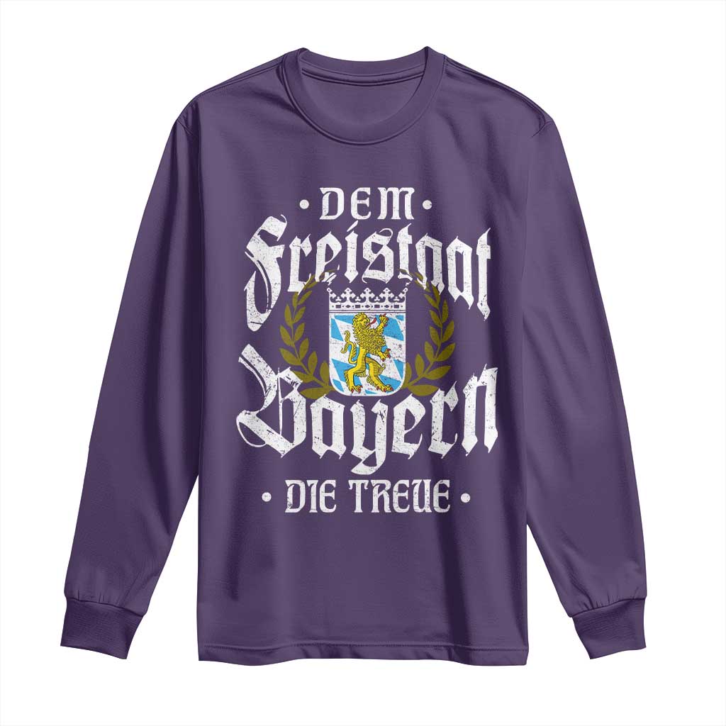 Bayern Bavaria German Long Sleeve Shirt Dem Freistaat Bayern Die Treue TS11 Purple Print Your Wear