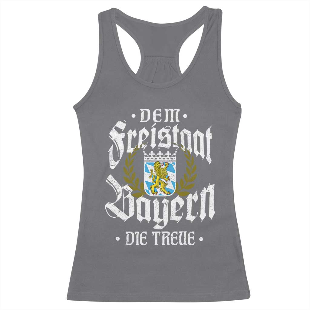 Bayern Bavaria German Racerback Tank Top Dem Freistaat Bayern Die Treue TS11 Charcoal Print Your Wear