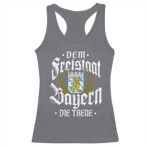 Bayern Bavaria German Racerback Tank Top Dem Freistaat Bayern Die Treue TS11 Charcoal Print Your Wear