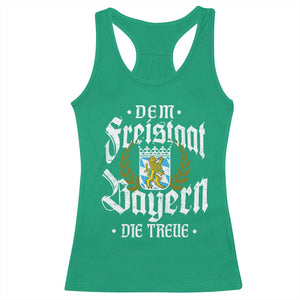Bayern Bavaria German Racerback Tank Top Dem Freistaat Bayern Die Treue TS11 Irish Green Print Your Wear