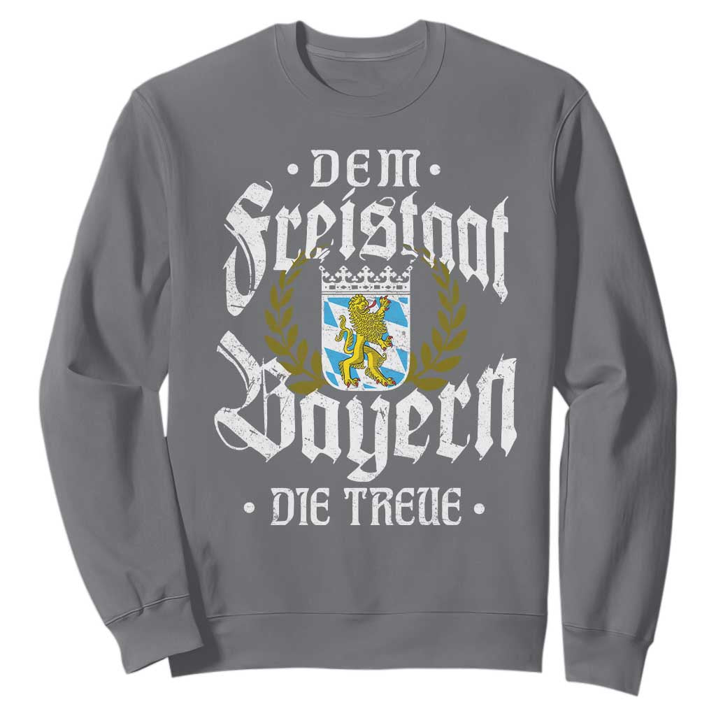 Bayern Bavaria German Sweatshirt Dem Freistaat Bayern Die Treue TS11 Charcoal Print Your Wear