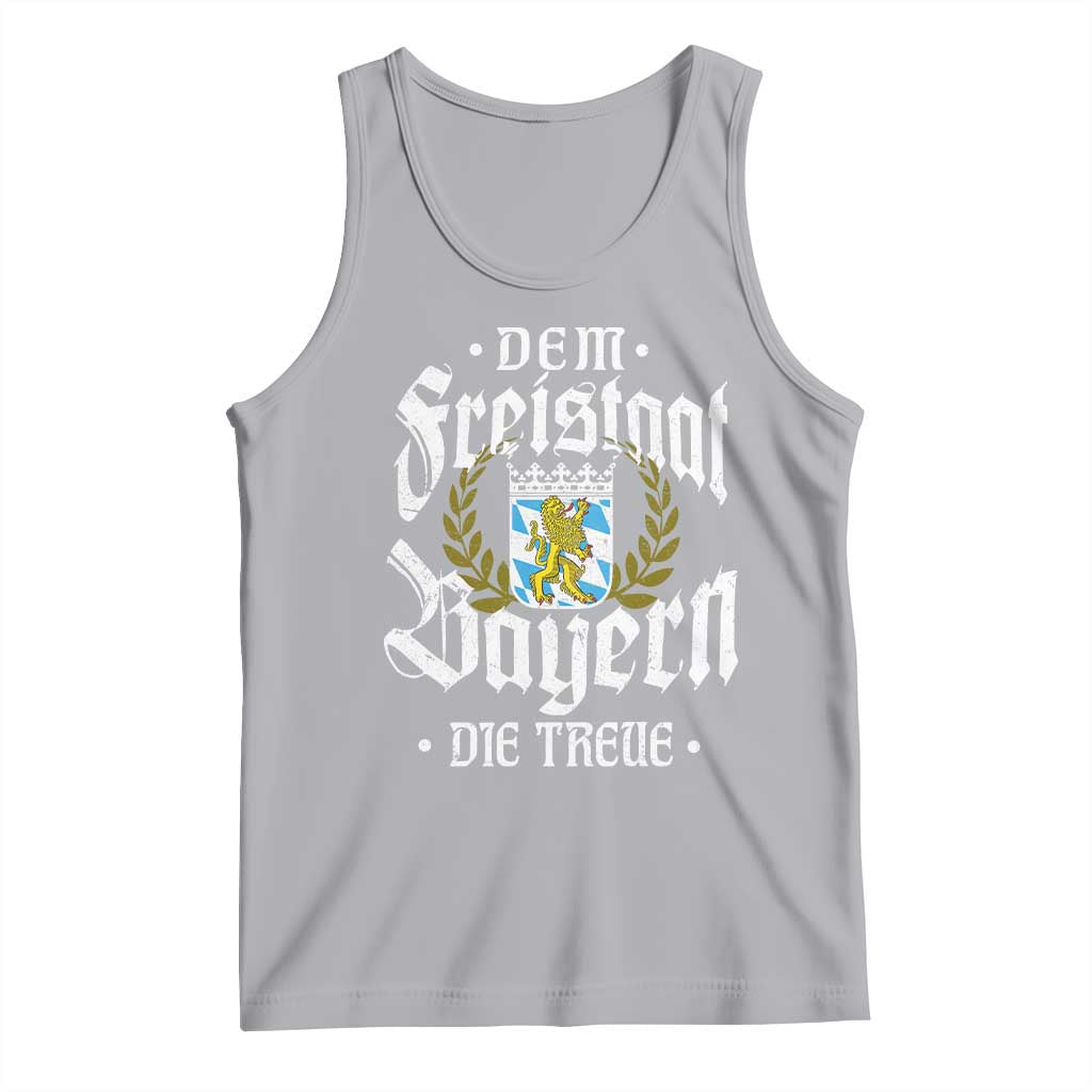 Bayern Bavaria German Tank Top Dem Freistaat Bayern Die Treue TS11 Athletic Heather Print Your Wear