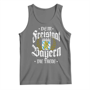 Bayern Bavaria German Tank Top Dem Freistaat Bayern Die Treue TS11 Black Heather Print Your Wear