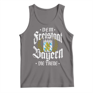 Bayern Bavaria German Tank Top Dem Freistaat Bayern Die Treue TS11 Deep Heather Print Your Wear