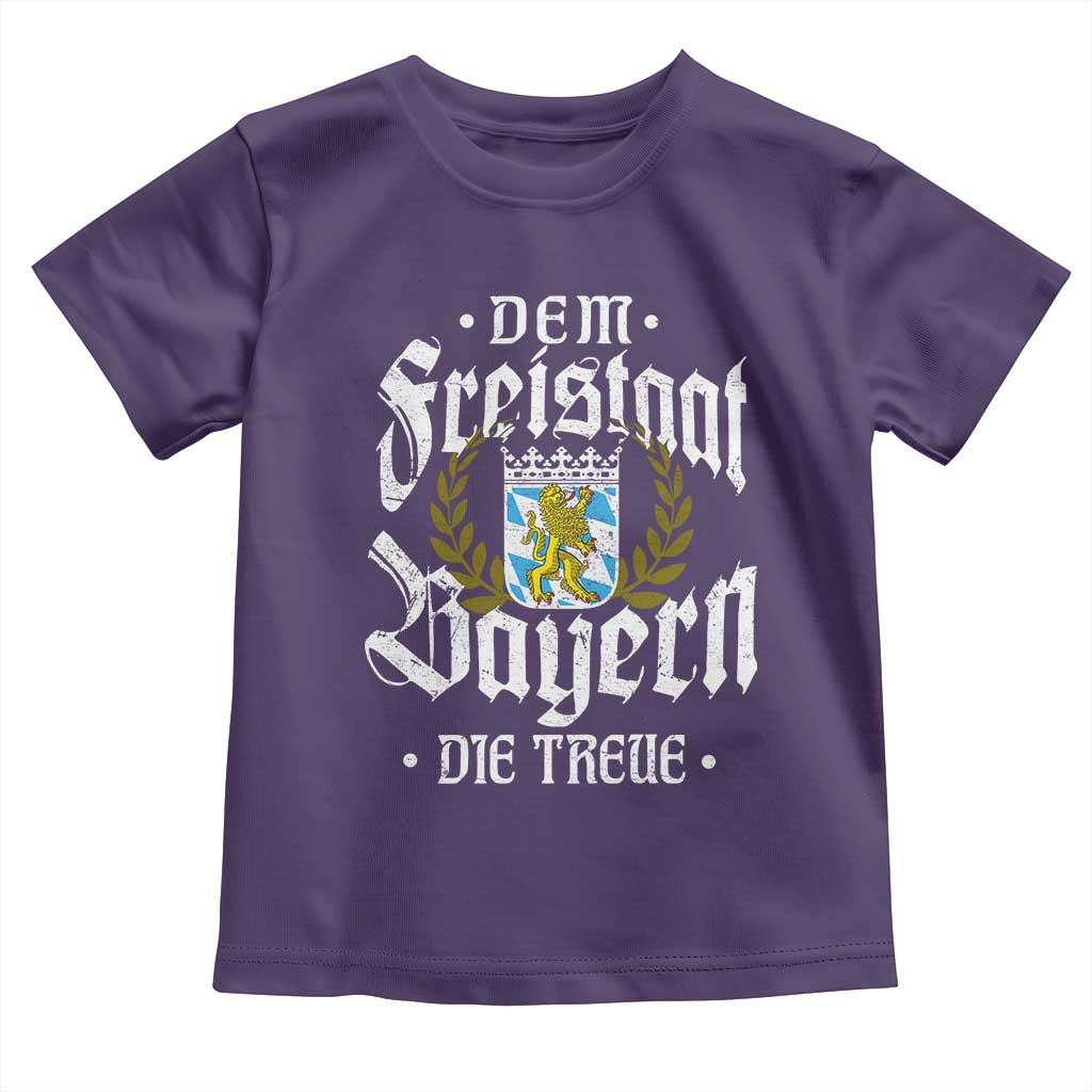 Bayern Bavaria German Toddler T Shirt Dem Freistaat Bayern Die Treue TS11 Purple Print Your Wear