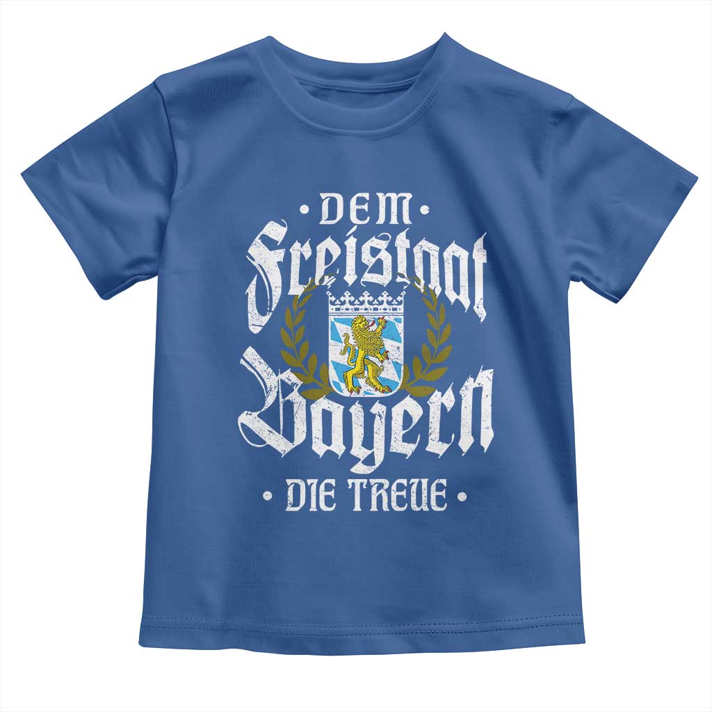 Bayern Bavaria German Toddler T Shirt Dem Freistaat Bayern Die Treue TS11 Royal Blue Print Your Wear