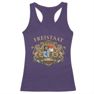 Bavarian Pride Racerback Tank Top Freistaat Bayern Golden Lion Coat Of Arms TS11 Purple Print Your Wear