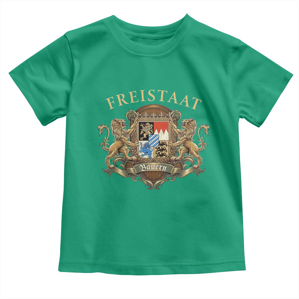 Bavarian Pride Toddler T Shirt Freistaat Bayern Golden Lion Coat Of Arms TS11 Irish Green Print Your Wear