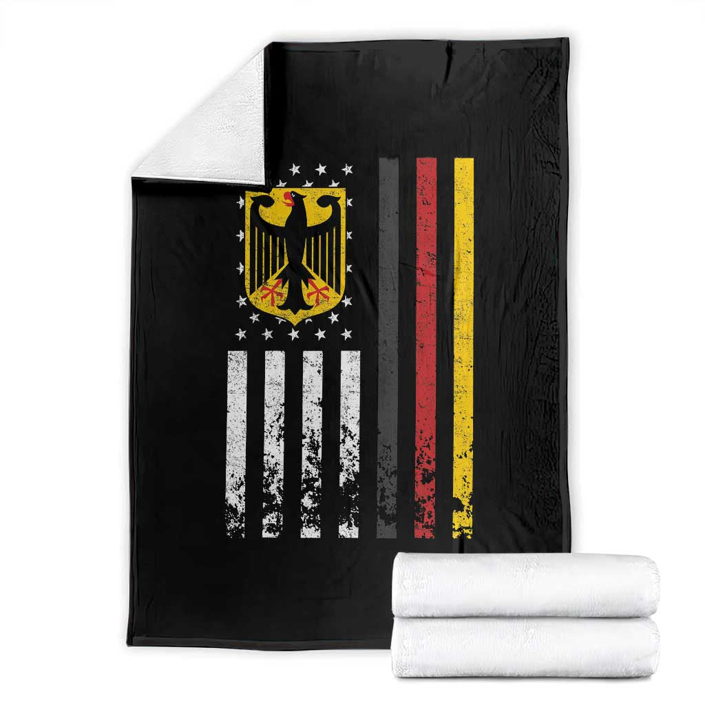 Patriotic Bundesadler Vintage German American Flag Throw Blanket Germany Heritage Pride TS11 Black Print Your Wear