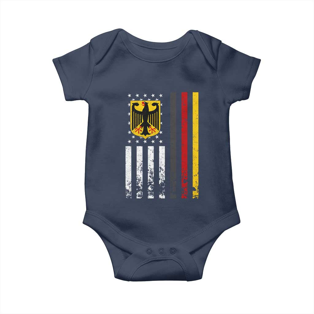Patriotic Bundesadler Vintage German American Flag Baby Onesie Germany Heritage Pride TS11 Navy Print Your Wear
